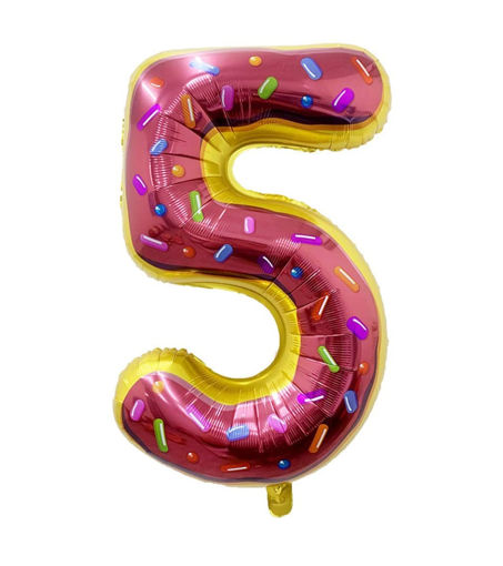 Picture of FOIL BALLOON NUMBER 5 SPRINKLES 32 INCH